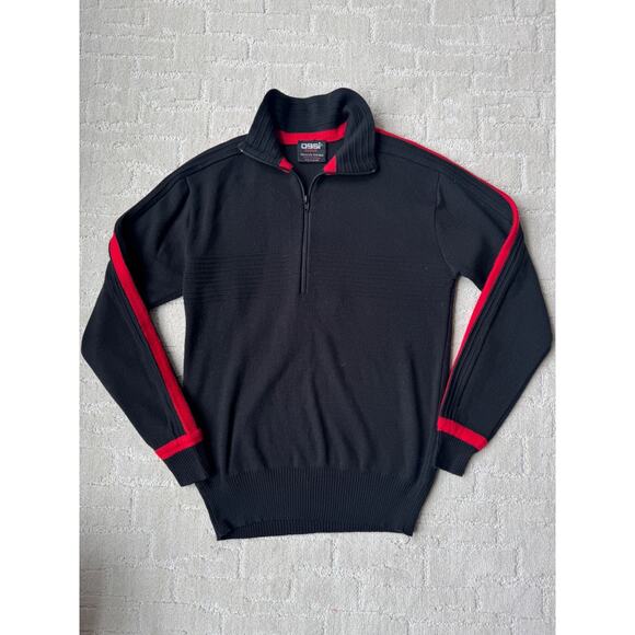VTG OSSI Skiwear Wool Blend 1/2 Zip Sweater Turtleneck - Picture 1 of 8
